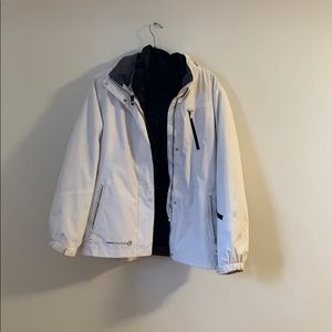 White ski jacket